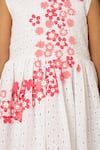 Shop_A Little Fable_White 100% Cotton Embroidered Flower Primrose Dress _Online_at_Aza_Fashions