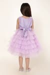 Shop_A Little Fable_Purple 100% Polyester Lining 100% Cotton Embellished Ruffled Tulle Dress _at_Aza_Fashions