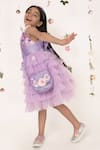 Buy_A Little Fable_Purple 100% Polyester Lining 100% Cotton Embellished Ruffled Tulle Dress _Online_at_Aza_Fashions