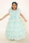 Buy_A Little Fable_Blue Polyester Embroidery Sequin Embellished Ruffle Tiered Gown _at_Aza_Fashions