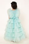 Shop_A Little Fable_Blue Polyester Embroidery Sequin Embellished Ruffle Tiered Gown _at_Aza_Fashions