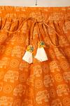 Buy_Cute Couture_Beige Cotton Printed Elephant Embroidered Top And Skirt Set _Online_at_Aza_Fashions