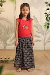 Buy_Cute Couture_Red Cotton Printed Elephant Skirt With Top _at_Aza_Fashions