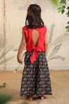 Shop_Cute Couture_Red Cotton Printed Elephant Skirt With Top _at_Aza_Fashions