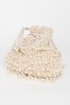 Buy_EENA_Beige Pearl Crystal And Embellished Potli Bag _Online_at_Aza_Fashions