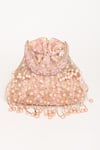 EENA_Rose Gold Pearl Crystal And Tasseled Potli Bag _Online_at_Aza_Fashions