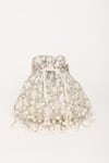 Shop_EENA_Silver Pearl Tasseled Crystal Embellished Potli Bag _at_Aza_Fashions