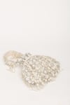 Buy_EENA_Silver Pearl Tasseled Crystal Embellished Potli Bag 