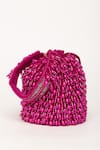 Shop_EENA_Magenta Pearl Veda Nalki Embroidered Bucket Bag _Online_at_Aza_Fashions