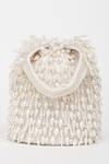 Shop_EENA_White Pearl Veda Nalki And Bead Embroidered Bucket Bag _Online_at_Aza_Fashions