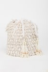 Buy_EENA_White Pearl Veda Nalki And Bead Embroidered Bucket Bag 