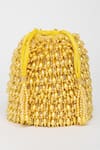 Buy_EENA_Yellow Pearl Veda Nalki And Bead Embroidered Bucket Bag _Online_at_Aza_Fashions