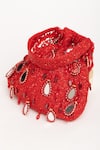 Buy_EENA_Red Mirror Zuri Velvet And Pearl Embroidered Potli Bag _Online_at_Aza_Fashions