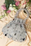 Buy_EENA_Silver Mirror Zuri Velvet Bead And Work Potli Bag _at_Aza_Fashions