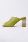 Buy_House of Prisca_Green Marina Vegan Leather Heels _at_Aza_Fashions