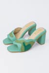 Buy_House of Prisca_Green Wave Vegan Leather Heels _at_Aza_Fashions