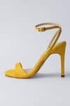 Shop_House of Prisca_Yellow Sol Vegan Leather Heels _at_Aza_Fashions