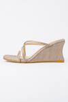 Shop_House of Prisca_Gold Gleam Wedges _at_Aza_Fashions