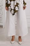 Pallavi Kandoi_White 60% Cotton Solid Wide Leg Pant _Online_at_Aza_Fashions