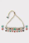 Buy_Zaza By Somya_Multi Color Stone Captivating Studded Choker Set _at_Aza_Fashions