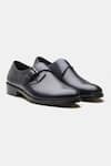 Buy_Kozasko_Blue Goodyear Welted Single Strap Monk Shoes _at_Aza_Fashions