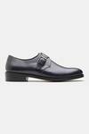 Kozasko_Blue Goodyear Welted Single Strap Monk Shoes _Online_at_Aza_Fashions