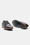 Shop_Kozasko_Black Stitchline Thread Goodyear Welted Longwing Blucher Shoes _Online_at_Aza_Fashions