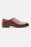 Kozasko_Brown Stitchline Thread Goodyear Welted Wingtip Oxfords _Online_at_Aza_Fashions