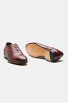 Shop_Kozasko_Brown Stitchline Thread Goodyear Welted Wingtip Oxfords _at_Aza_Fashions