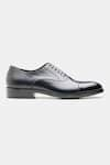 Shop_Kozasko_Black Stitchline Thread Classic Goodyear Welted Captoe Oxfords _Online_at_Aza_Fashions