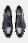 Shop_Kozasko_Black Stitchline Thread Classic Goodyear Welted Captoe Oxfords _at_Aza_Fashions