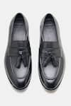 Shop_Kozasko_Black Tassel Goodyear Welted Loafers _at_Aza_Fashions