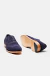 Kozasko_Blue Stitchline Thread Goodyear Welted Classic Wingtip Oxfords _Online_at_Aza_Fashions