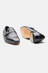 Kozasko_Black Goodyear Welted Leather Strap Loafers _Online_at_Aza_Fashions