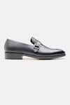 Shop_Kozasko_Black Goodyear Welted Leather Strap Loafers _Online_at_Aza_Fashions