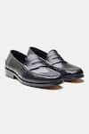 Buy_Kozasko_Black Stitchline Thread Goodyear Welted Leather Loafers _at_Aza_Fashions