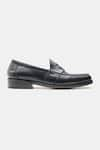 Shop_Kozasko_Black Stitchline Thread Goodyear Welted Leather Loafers _Online_at_Aza_Fashions