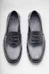 Shop_Kozasko_Black Stitchline Thread Goodyear Welted Leather Loafers _at_Aza_Fashions