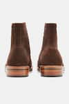 Shop_Kozasko_Brown Stitchline Thread Goodyear Welted Split Toe Derby Boots _Online_at_Aza_Fashions