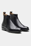 Buy_Kozasko_Black Goodyear Welted Wholecut Chelsea Boots _at_Aza_Fashions