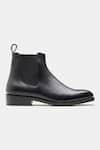 Kozasko_Black Goodyear Welted Wholecut Chelsea Boots _Online_at_Aza_Fashions