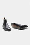 Shop_Kozasko_Black Goodyear Welted Wholecut Chelsea Boots _Online_at_Aza_Fashions