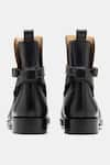 Buy_Kozasko_Black Goodyear Welted Buckle Strap Boots _Online_at_Aza_Fashions