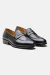 Buy_Kozasko_Black Goodyear Welted Penny Loafers _at_Aza_Fashions