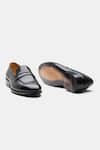 Shop_Kozasko_Black Goodyear Welted Penny Loafers _at_Aza_Fashions