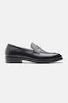 Kozasko_Black Goodyear Welted Penny Loafers _Online_at_Aza_Fashions