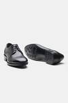 Shop_Kozasko_Black Goodyear Welted Semi Brogue Captoe Derby Shoes _Online_at_Aza_Fashions