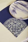 Inheritance India_Blue 100% Cotton Block Print Mandala 4 Pcs Table Mats _at_Aza_Fashions