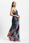 Buy_Satya Paul_Blue Silk Satin Print An Early Dinner Embellished Saree With Running Blouse _Online_at_Aza_Fashions