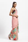 Buy Satya Paul Pink Silk, Crepe Sequins Sky Is The Limit Embellished Saree With Running Blouse Online at Aza Fashions Buy_Satya Paul_Pink Silk, Crepe Sequins Sky Is The Limit Embellished Saree With Running Blouse _Online_at_Aza_Fashions